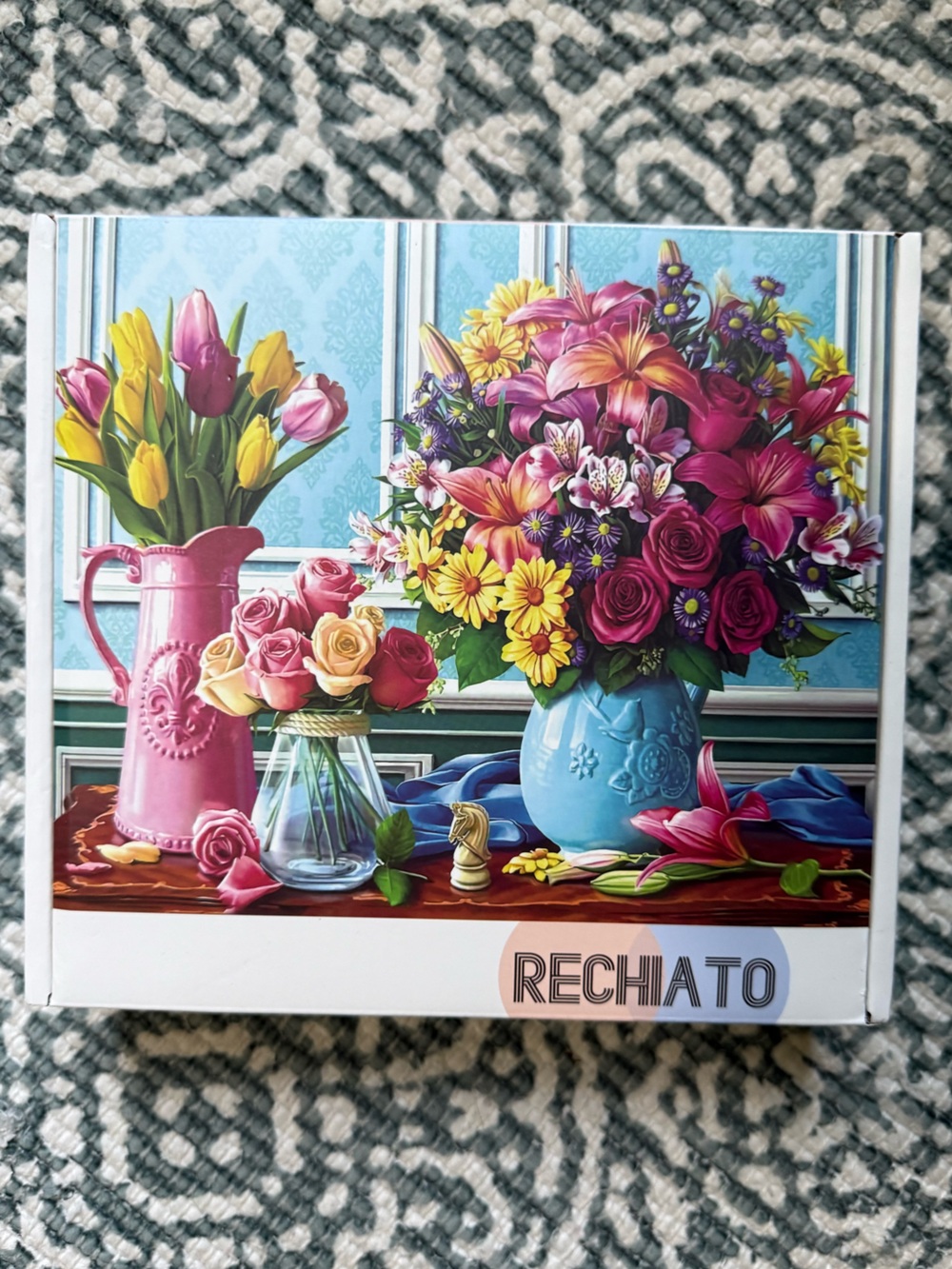 RECHIATO 1000 Pieces Flower Bouquet Puzzle for Adults